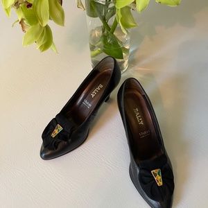 Vintage Bally Emily Black Patent Heels 7.5